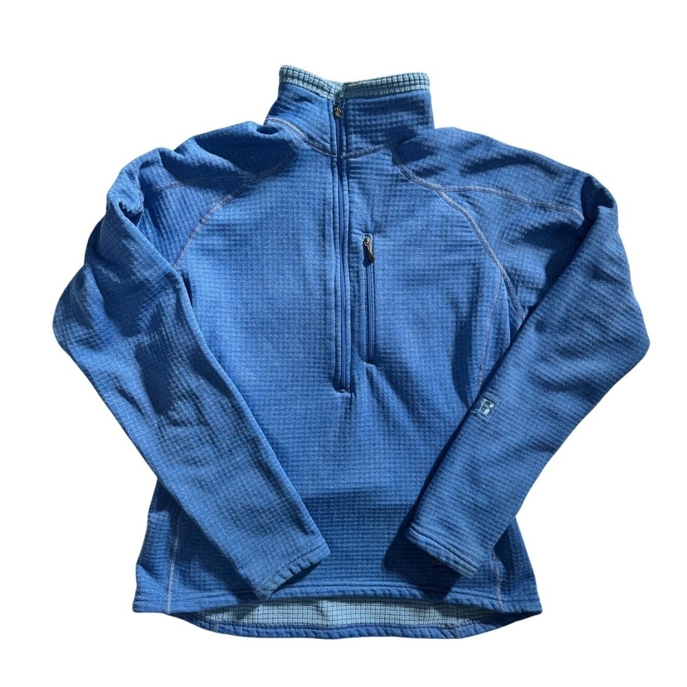 Patagonia R1 Fleece Pullover Womens Small Blue 1/4 Zip Grid 40111 F4 Made in USA